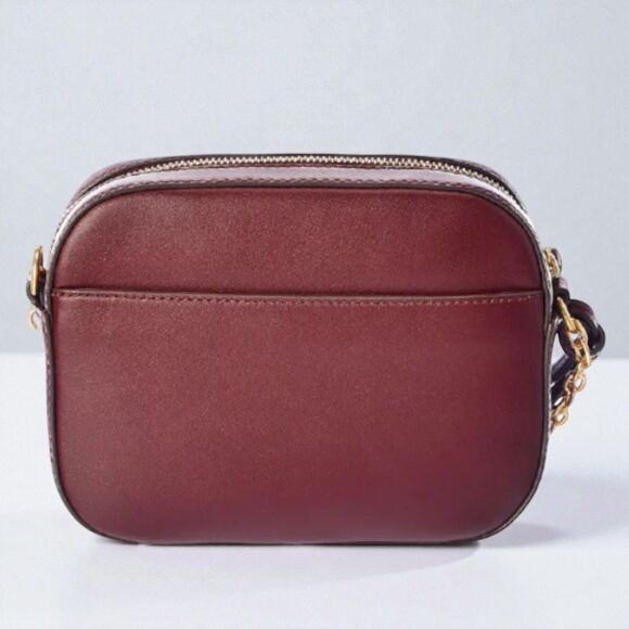 TORY BURCH McGraw Crossbody Bag Color Block Leather Camera Purse W/Dust Bag - Picture 3 of 4